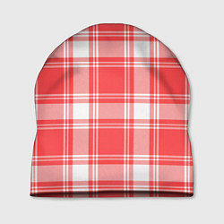 Шапка Checked red white, цвет: 3D-принт