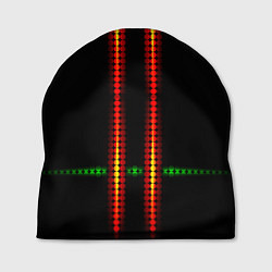 Шапка Neon black green circles, цвет: 3D-принт