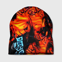 Шапка Абстрактная текстура рыжего пламени, цвет: 3D-принт