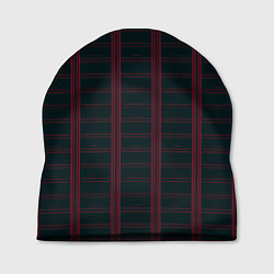 Шапка Color dark cage red stripes