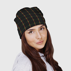 Шапка Color black orange green crosses, цвет: 3D-принт — фото 2