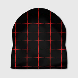 Шапка Color black red crosses