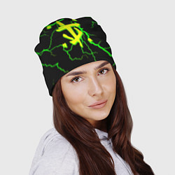 Шапка Doom кислотный шторм молнии, цвет: 3D-принт — фото 2