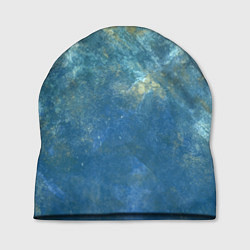 Шапка Абстракция - gold in blue-turquoise color, цвет: 3D-принт