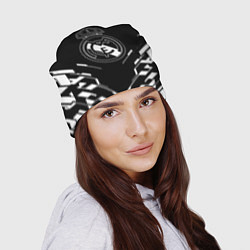 Шапка Real Madrid полосы геомтерия, цвет: 3D-принт — фото 2