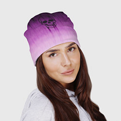 Шапка Проступающий череп аметист, цвет: 3D-принт — фото 2