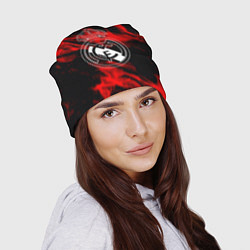 Шапка Real Madrid красный огонь, цвет: 3D-принт — фото 2