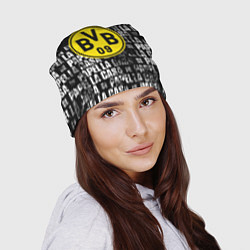 Шапка Borussia мафия текстура надписи, цвет: 3D-принт — фото 2