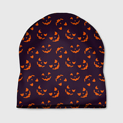 Шапка Страшно веселый Halloween - паттерн, цвет: 3D-принт