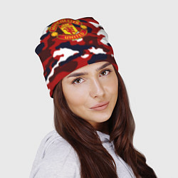 Шапка Манчестер Юнайтед камуфляж, цвет: 3D-принт — фото 2