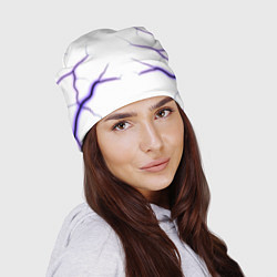 Шапка Color white purple, цвет: 3D-принт — фото 2