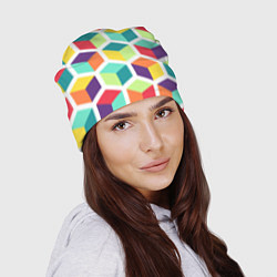 Шапка 3D кубы, цвет: 3D-принт — фото 2