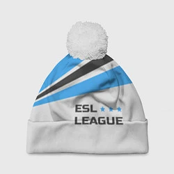 Шапка с помпоном ESL league, цвет: 3D-белый