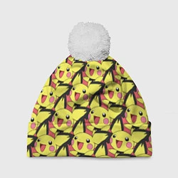 Шапка с помпоном Pikachu, цвет: 3D-белый