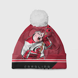 Шапка с помпоном Carolina Hurricanes, цвет: 3D-белый