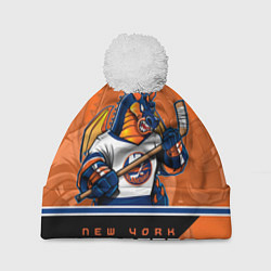 Шапка с помпоном New York Islanders, цвет: 3D-белый