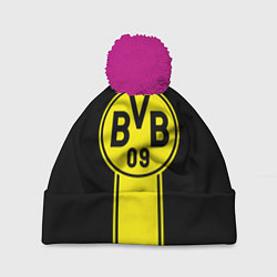 Шапка с помпоном BVB, цвет: 3D-малиновый