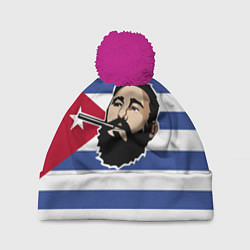Шапка с помпоном Fidel Castro, цвет: 3D-малиновый