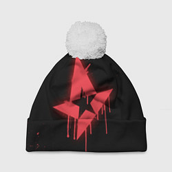 Шапка с помпоном Astralis: Black collection, цвет: 3D-белый