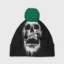 Шапка с помпоном Evil Skull, цвет: 3D-зеленый