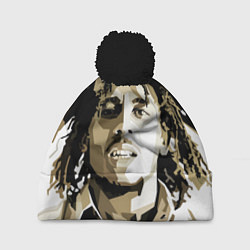 Шапка с помпоном Bob Marley: Mono, цвет: 3D-черный
