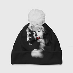 Шапка с помпоном Мэрилин Монро, цвет: 3D-белый
