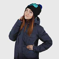 Шапка с помпоном Cloud 9: Black collection, цвет: 3D-тёмно-синий — фото 2