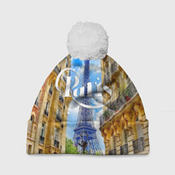 Шапка с помпоном Daytime Paris, цвет: 3D-белый