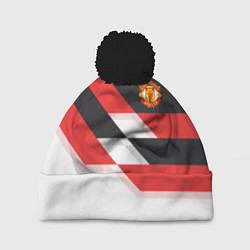 Шапка с помпоном Manchester United: Stipe, цвет: 3D-черный