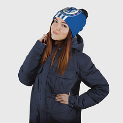 Шапка с помпоном FC Chelsea: Gold Lines, цвет: 3D-черный — фото 2