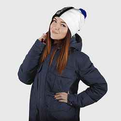 Шапка с помпоном Subaru B&W, цвет: 3D-тёмно-синий — фото 2