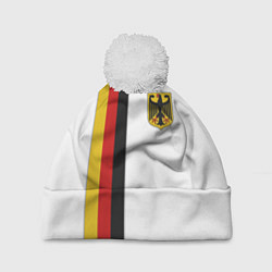 Шапка с помпоном I Love Germany, цвет: 3D-белый