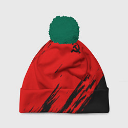 Шапка с помпоном USSR: Red Patriot, цвет: 3D-зеленый