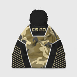 Шапка c помпоном CS:GO Khaki Camo