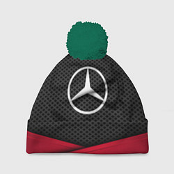 Шапка c помпоном Mercedes Benz: Grey Carbon