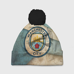Шапка с помпоном FC Man City: Old Style, цвет: 3D-черный