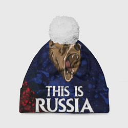 Шапка с помпоном Russia: Roaring Bear, цвет: 3D-белый