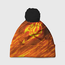 Шапка с помпоном NATSU DRAGNEEL, цвет: 3D-черный