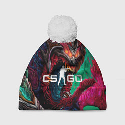 Шапка с помпоном CS GO hyper beast skin, цвет: 3D-белый