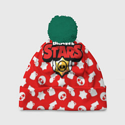 Шапка с помпоном Brawl Stars: Red & White, цвет: 3D-зеленый