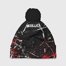 Шапка с помпоном METALLICA, цвет: 3D-черный