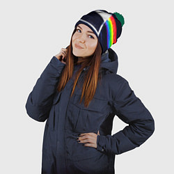 Шапка с помпоном PINK FLOYD, цвет: 3D-зеленый — фото 2