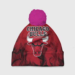 Шапка с помпоном CHICAGO BULLS, цвет: 3D-малиновый