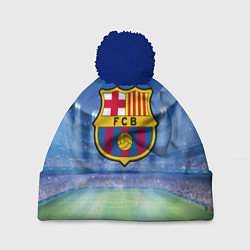 Шапка с помпоном FC Barcelona, цвет: 3D-тёмно-синий