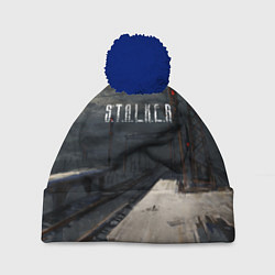 Шапка с помпоном НОВЫЙ СТАЛКЕР, цвет: 3D-тёмно-синий