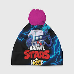 Шапка с помпоном BRAWL STARS 8-BIT, цвет: 3D-малиновый