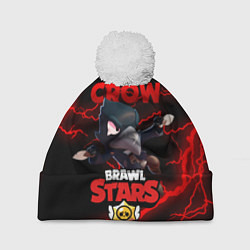 Шапка с помпоном BRAWL STARS CROW, цвет: 3D-белый