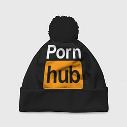 Шапка с помпоном PORNHUB, цвет: 3D-черный