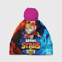 Шапка с помпоном BRAWL STARS MAX, цвет: 3D-малиновый