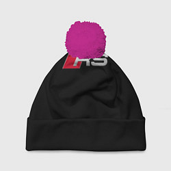 Шапка с помпоном AUDI RS, цвет: 3D-малиновый